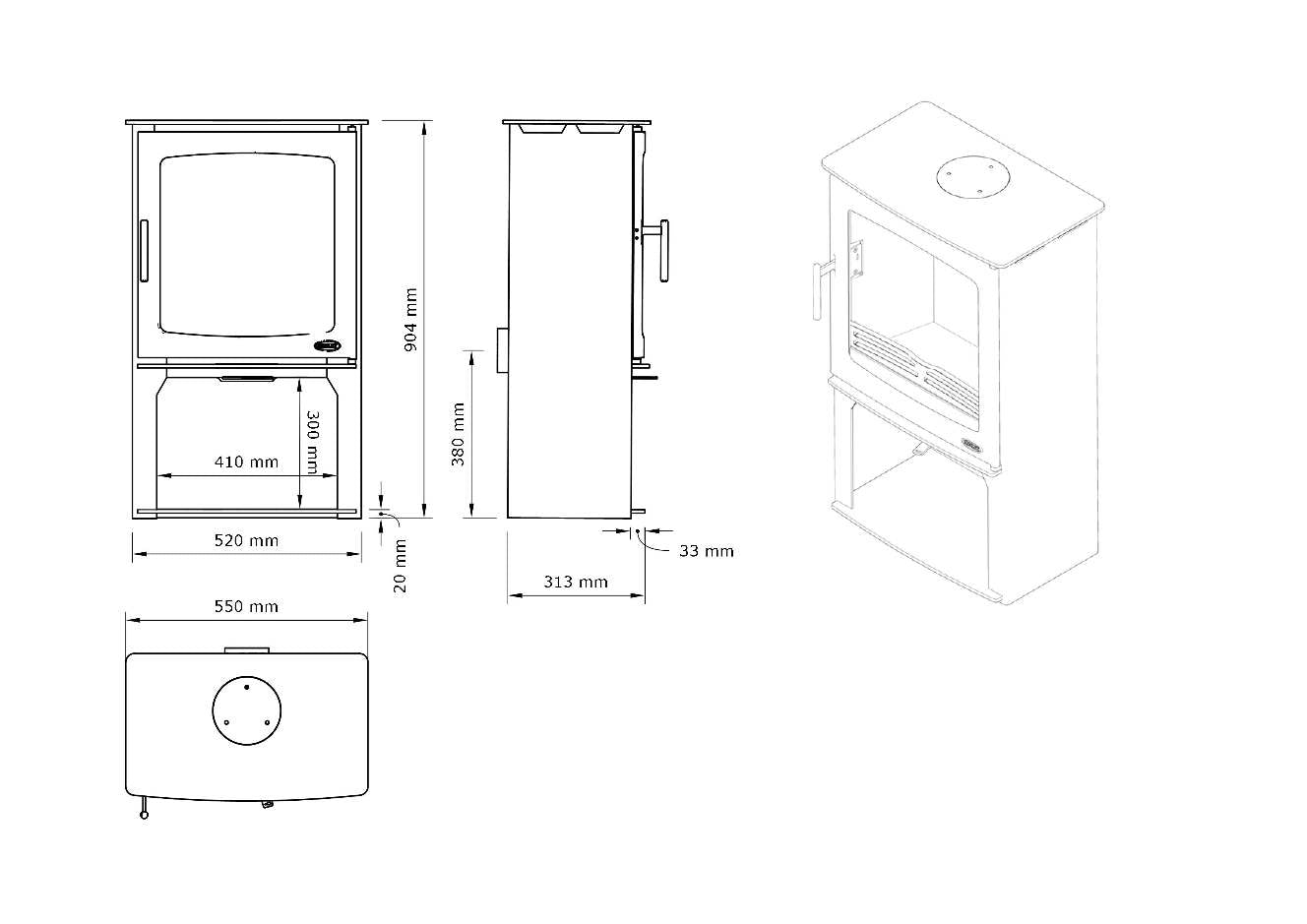 Dalewood Landscape Freestanding Stove