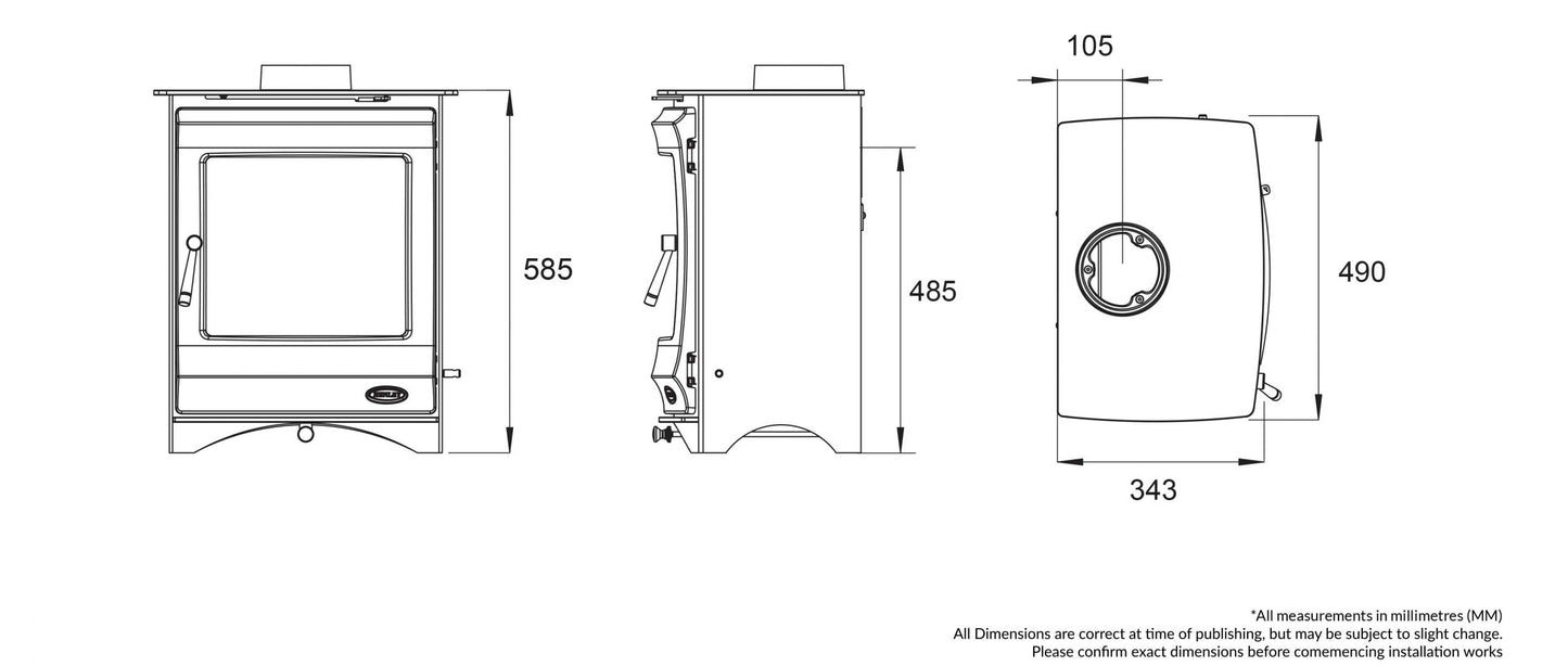 Dalewood Double-Sided Freestanding Stove