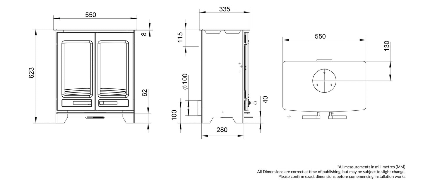 Hampton 5 Double Door Freestanding Stove