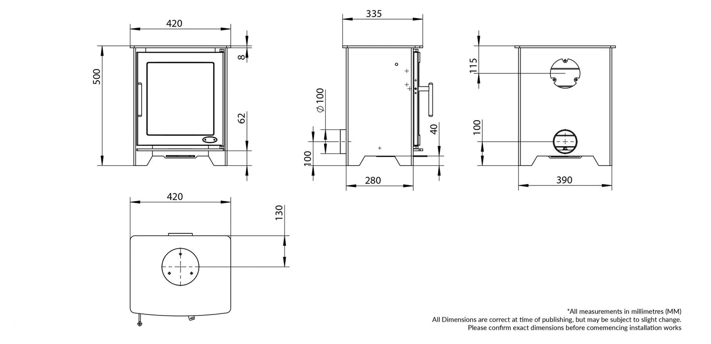 Dalewood Compact Freestanding Stove